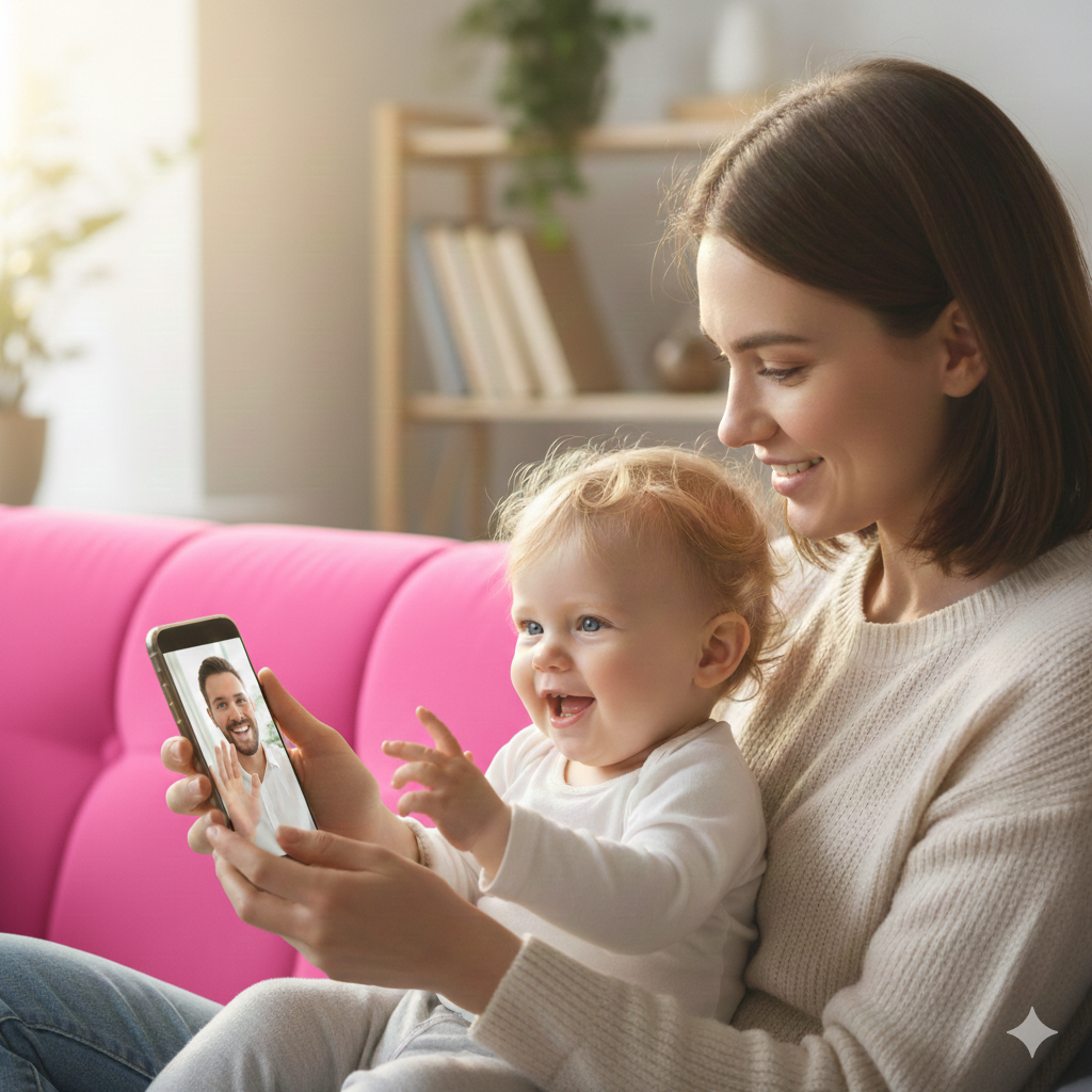Video bellen met baby